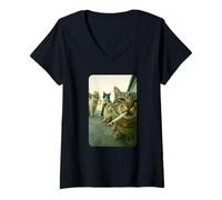 Mujer Funny Smoking Cat Meme Cigarette Cat Hilarious Cats Gang Camiseta Cuello V