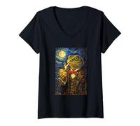 Mujer Funny Smoking Lizard Meme Cigarette Reptile Lizard In Suit Camiseta Cuello V