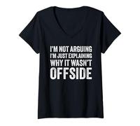 Mujer Funny Soccer Gift for Soccer Player Captain Coach Offside Camiseta Cuello V