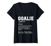 Mujer Funny Soccer Portero Definición Ruina Fines de Semana Portero Camiseta Cuello V