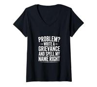 Mujer Funny Spell My Name Right Sarcástico Dicho Camiseta Cuello V