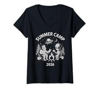 Mujer Funny Summer Camp 2026 Director de Equipo Consejero Camiseta Cuello V