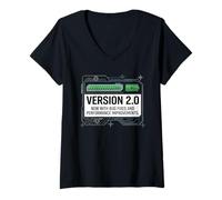 Mujer Funny Surgery Recovery Versión 2.0 Correcciones de Errores Get Well Gift Camiseta Cuello V