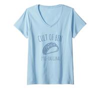 Mujer Funny Taco Cult of Ben Camiseta Cuello V