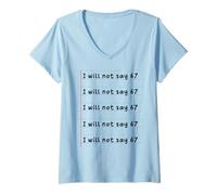 Mujer Funny Teacher Will Not Say 67 Meme School Humor Six Seven Camiseta Cuello V