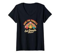 Mujer Funny Thanksgiving Day Gobble Gobble Fall Turkey Day Bird Camiseta Cuello V
