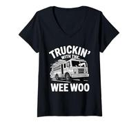 Mujer Funny Truckin´With The Woo Squat Camiseta Cuello V