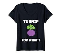 Mujer Funny vegetable Turnips food quote for what Turnip Camiseta Cuello V