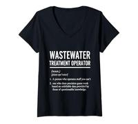Mujer Funny Wastewater Treatment Operator Definition Camiseta Cuello V