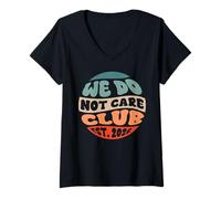 Mujer Funny WDNC We Do Not Care Club EST 2026 Orgulloso Miembro Camiseta Cuello V
