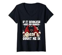 Mujer Funny Wine GNOME Couple For Drinking Wine with My Gnomies Camiseta Cuello V