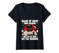 Mujer Funny Wine Quote For Wine Mom and Dad Drinking Couple GNOME Camiseta Cuello V