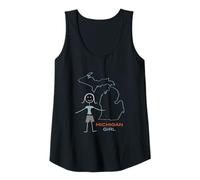 Mujer Funny Womens Michigan, Mi Girls Michigan Souvenir Camiseta sin Mangas