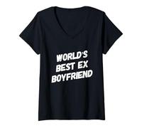 Mujer Funny World'S Best Ex Novio Humor Parejas Novia Camiseta Cuello V