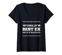 Mujer Funny World'S Best Ex Novio Parejas Divertidas Novia Camiseta Cuello V