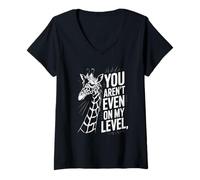 Mujer Funny You Are Not Even On My Level Diciendo Jirafa Mujeres Hombres Camiseta Cuello V