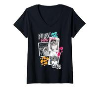 Mujer Furby Furb-Ever Club Light Camiseta Cuello V