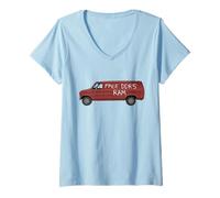 Mujer Furgoneta Divertida DDR5 Ram Gratis Camiseta Cuello V