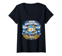 Mujer Fútbol - ¡Vamos, Argentina, al Mundial de 2026! Camiseta Cuello V