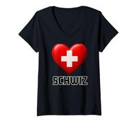 Mujer Fútbol - WM World Cup 2026 Switzerland Schwiz Camiseta Cuello V