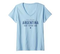 Mujer Futbolista 2026 Argentina Buenos Aires Noches Camiseta Cuello V