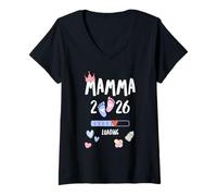 Mujer Futura Mamá 2026 Cargando, Madres Embarazadas, Embarazo, Madre Camiseta Cuello V