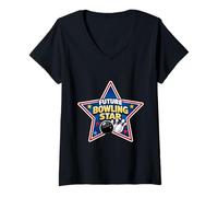 Mujer Future Bowling Star Bowler Kids Child Girl Boy Cita Dicho Camiseta Cuello V