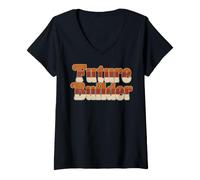 Mujer Future Builder Retro Back To School Student Design Camiseta Cuello V