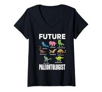 Mujer Future Paleontologist Dinosaurs Lovers Fossils Paleontology Camiseta Cuello V