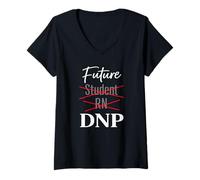 Mujer Futuro Estudiante RN DNP Enfermería Doctorado Camino Humor Camiseta Cuello V