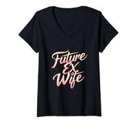 Mujer Futuro Romance sarcástico de ex Esposa Camiseta Cuello V