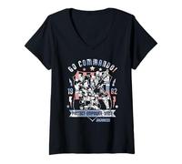 Mujer G.I. Joe Go Commando Protect Empower Unite 1982 Shield Crest Camiseta Cuello V