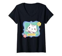 Mujer Gabby’s Dollhouse Cakey Cat Floral Portrait Camiseta Cuello V