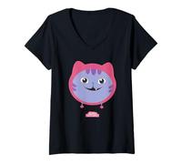 Mujer Gabby’s Dollhouse DJ Catnip Smile Camiseta Cuello V