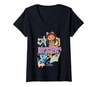 Mujer Gabby’s Dollhouse Gabby and Mercat Sea Scales Camiseta Cuello V