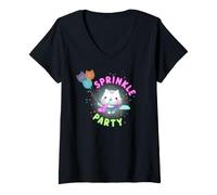 Mujer Gabby's Dollhouse Sprinkle Party Cakey Camiseta Cuello V