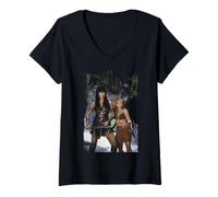 Mujer Gabrielle Lucy Lawless Xena Guerrero Princesa Michael Grecco Camiseta Cuello V