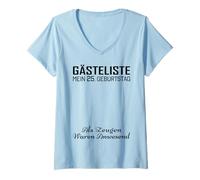 Mujer Gästeliste Mein 25. Geburtstag Libro de visitas Firma Camiseta Cuello V