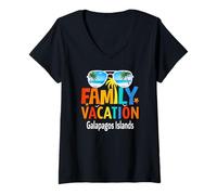 Mujer Galápagos Islands Family Vacation Trajes a Juego Camiseta Cuello V
