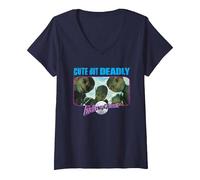 Mujer Galaxy Quest Cute But Deadly Camiseta Cuello V, Azul Marino, XXL