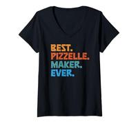 Mujer Galletas Pizzelle Waffle - Waffle italiano Camiseta Cuello V