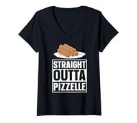 Mujer Galletas Pizzelle Waffle - Waffle italiano Camiseta Cuello V