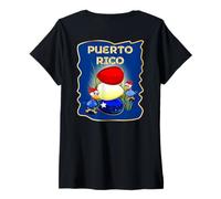 Mujer Gallinas Pollos Puerto Rico Camiseta Cuello V