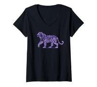 Mujer Game Day Tigers Mascota, Unisex School Spirit, Sports Cool Camiseta Cuello V