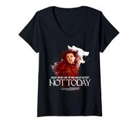 Mujer Game of Thrones Arya Stark Not Today Camiseta Cuello V
