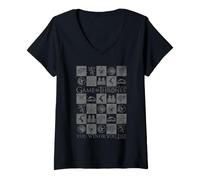 Mujer Game of Thrones House Sigils You Win or Die Camiseta Cuello V
