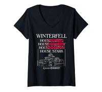 Mujer Game of Thrones Lineage of Winterfell Camiseta Cuello V