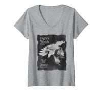 Mujer Game of Thrones Night's Watch Now My Watch Begins Camiseta Cuello V