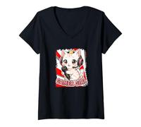 Mujer Gamer Girl Sweet Cat Gaming Cute Video Game Girls Camiseta Cuello V