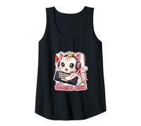 Mujer Gamer Girl Sweet Cat Gaming Cute Video Game Girls Camiseta sin Mangas